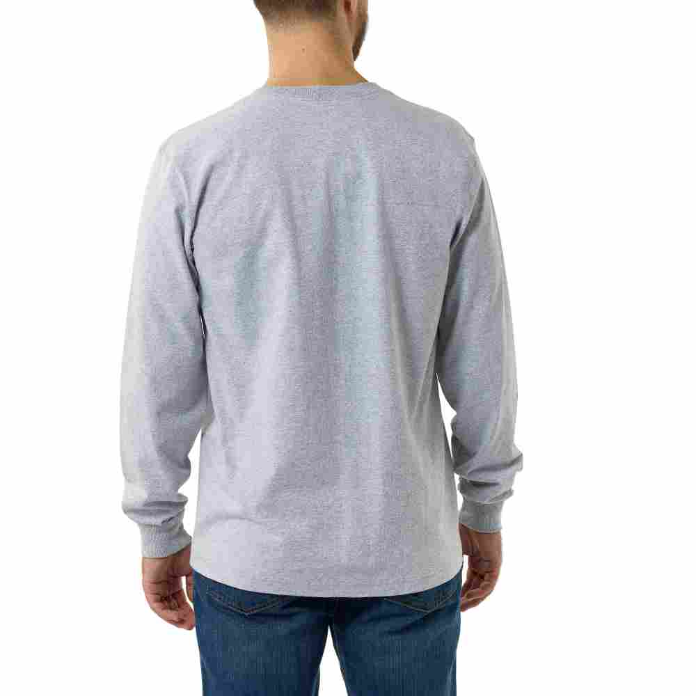 Relaxed Fit Heavyweight Long-Sleeve Script Graphic T-Shirt - Image 3