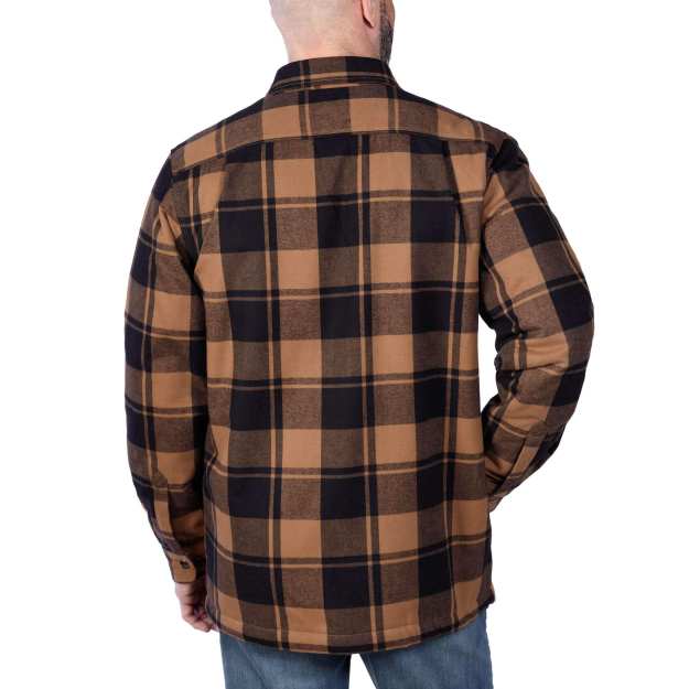 Relaxed Fit Heavyweight Flannel Sherpa-Lined Shirt Jac - Image 6