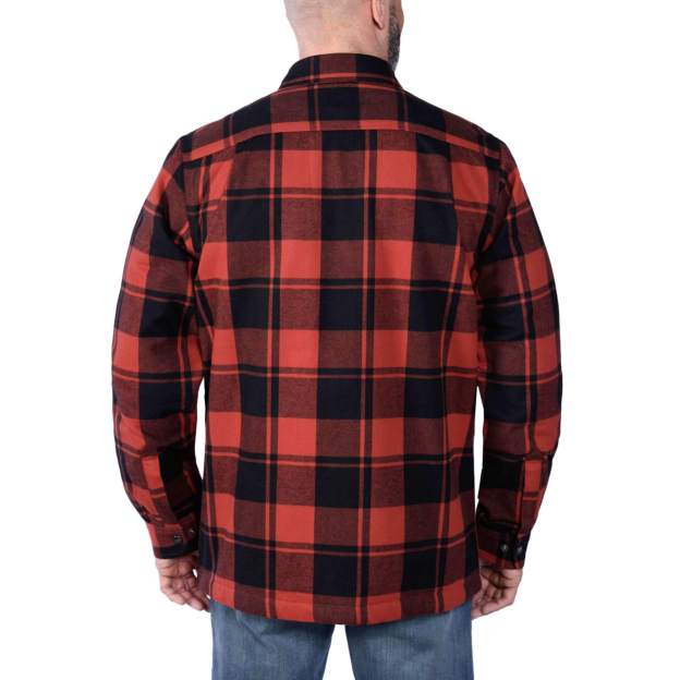 Relaxed Fit Heavyweight Flannel Sherpa-Lined Shirt Jac - Image 3