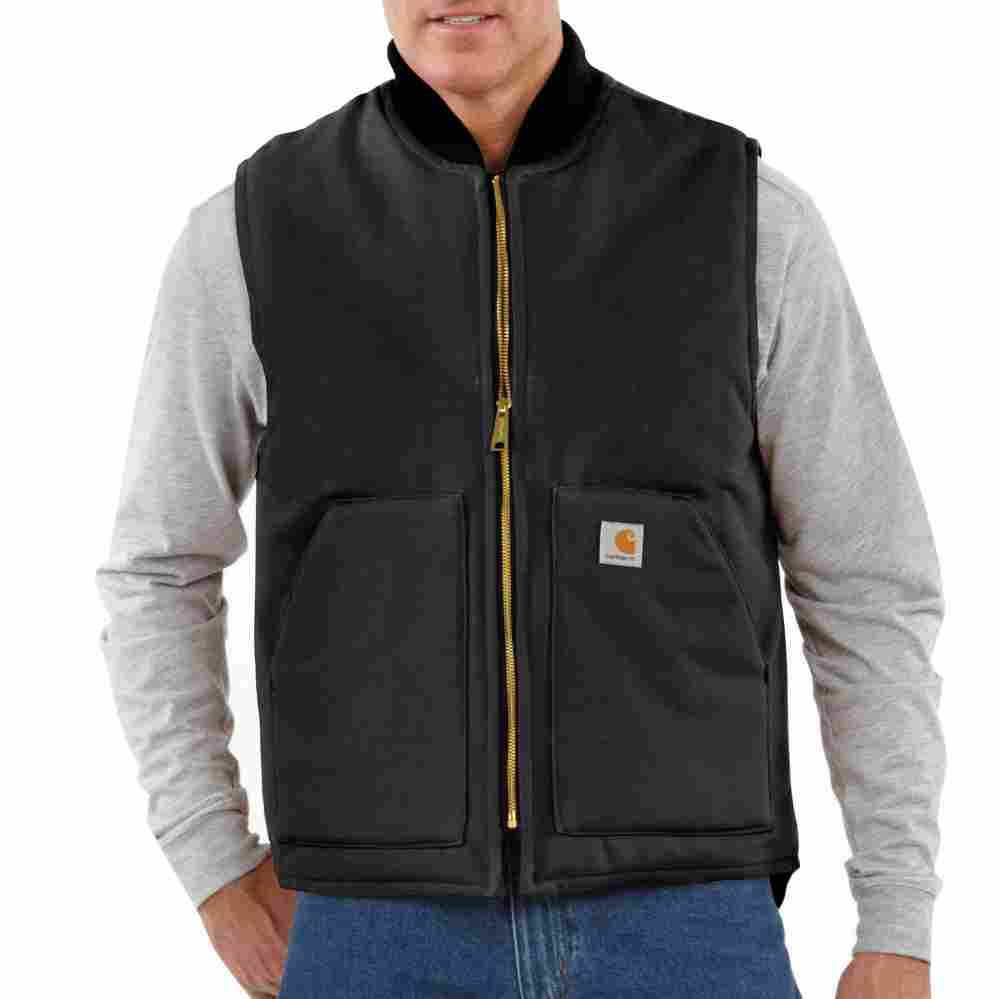 V01 Relaxed Fit Firm Duck Insulated Rib Collar Vest