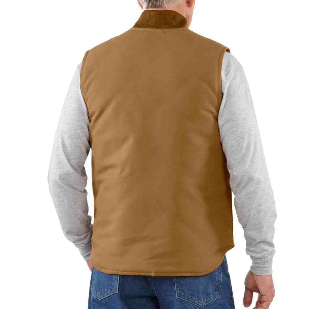 V01 Relaxed Fit Firm Duck Insulated Rib Collar Vest - Image 4