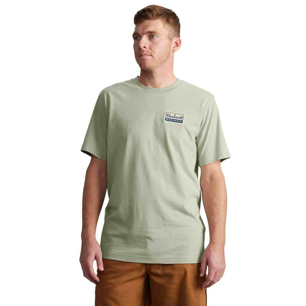 Relaxed Fit Lightweight Short-Sleeve Script Patch T-Shirt