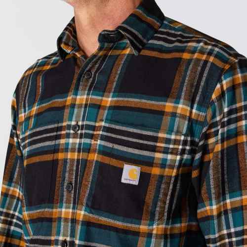 Rugged Flex? Relaxed Fit Midweight Flannel Long-Sleeve Plaid Shirt - Image 3