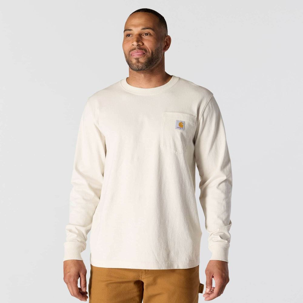 Relaxed Fit Heavyweight Long-Sleeve Mountain Graphic T-Shirt