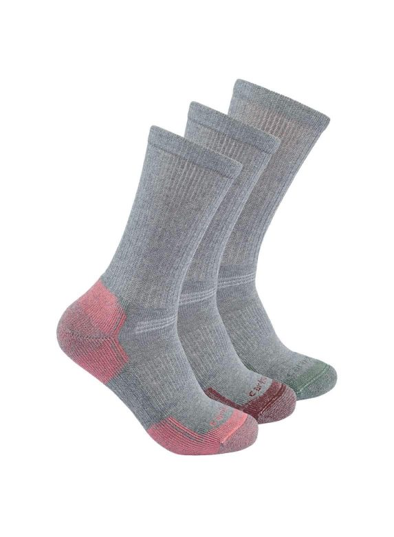 Midweight Cotton Blend Crew Sock 3 Pair